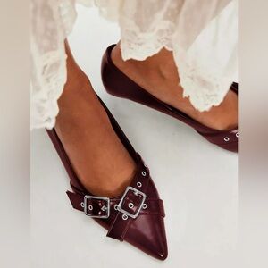 Free People // NEW So 90s Red Kitten Heels